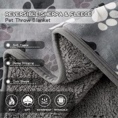 CAPT.SNOOZE blanket on sofa protects furniture from claws and accidents.