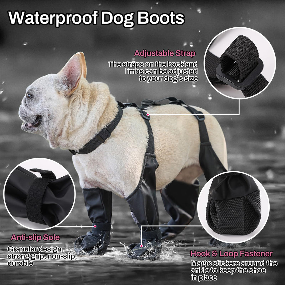 CAPT.SNOOZE dog boots adjustable straps for secure fit