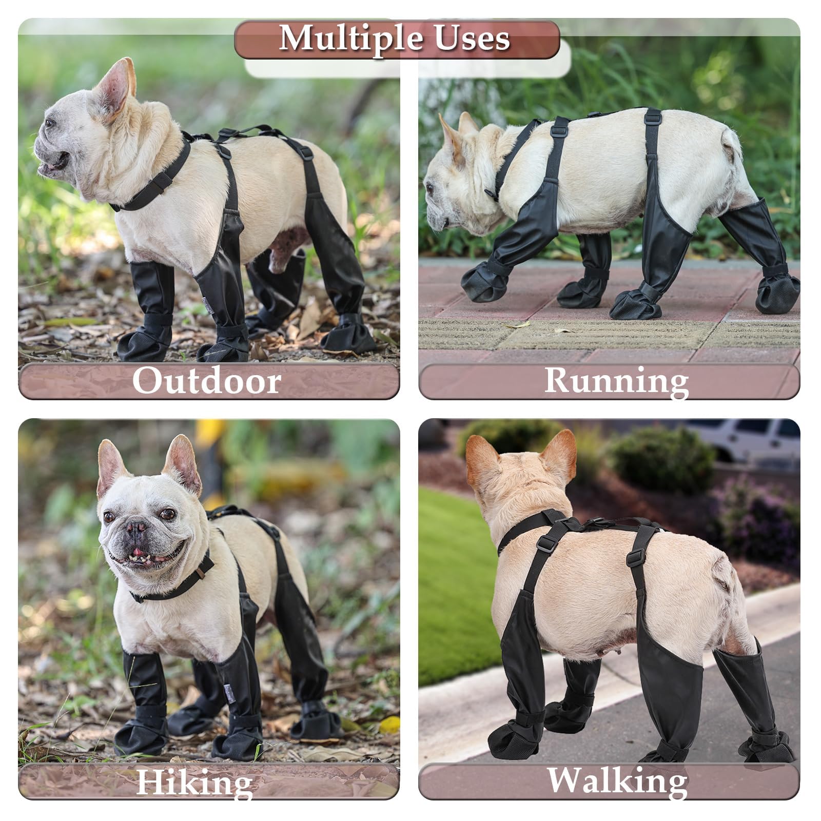 CAPT.SNOOZE dog boots back-collar connector anti-lost design
