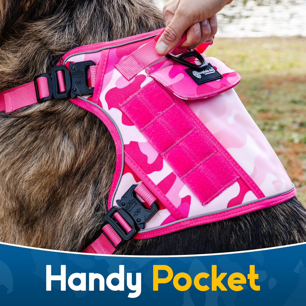 Captain Dog XXL Xdog Vest pink camo with extra padding to reduce rubbing