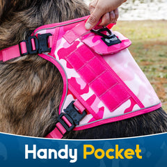 Captain Dog XXL Xdog Vest pink camo with extra padding to reduce rubbing