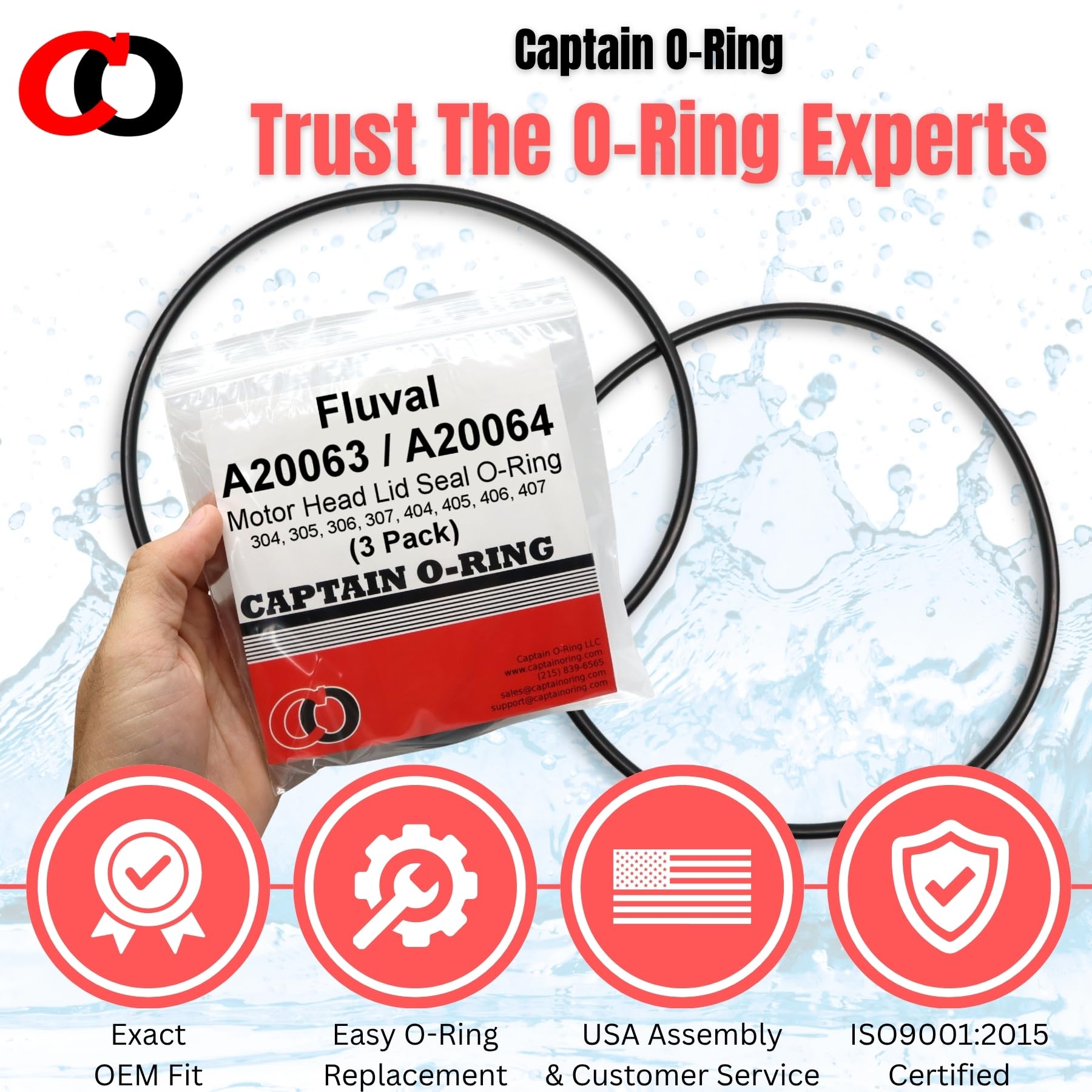 Captain O-Ring USA made 2-pack emphasizes reliability and ready repairs.