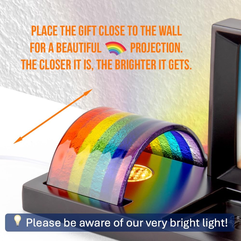 Capti Rainbow Bridge handmade glass rainbow showcases real craftsmanship in memory.