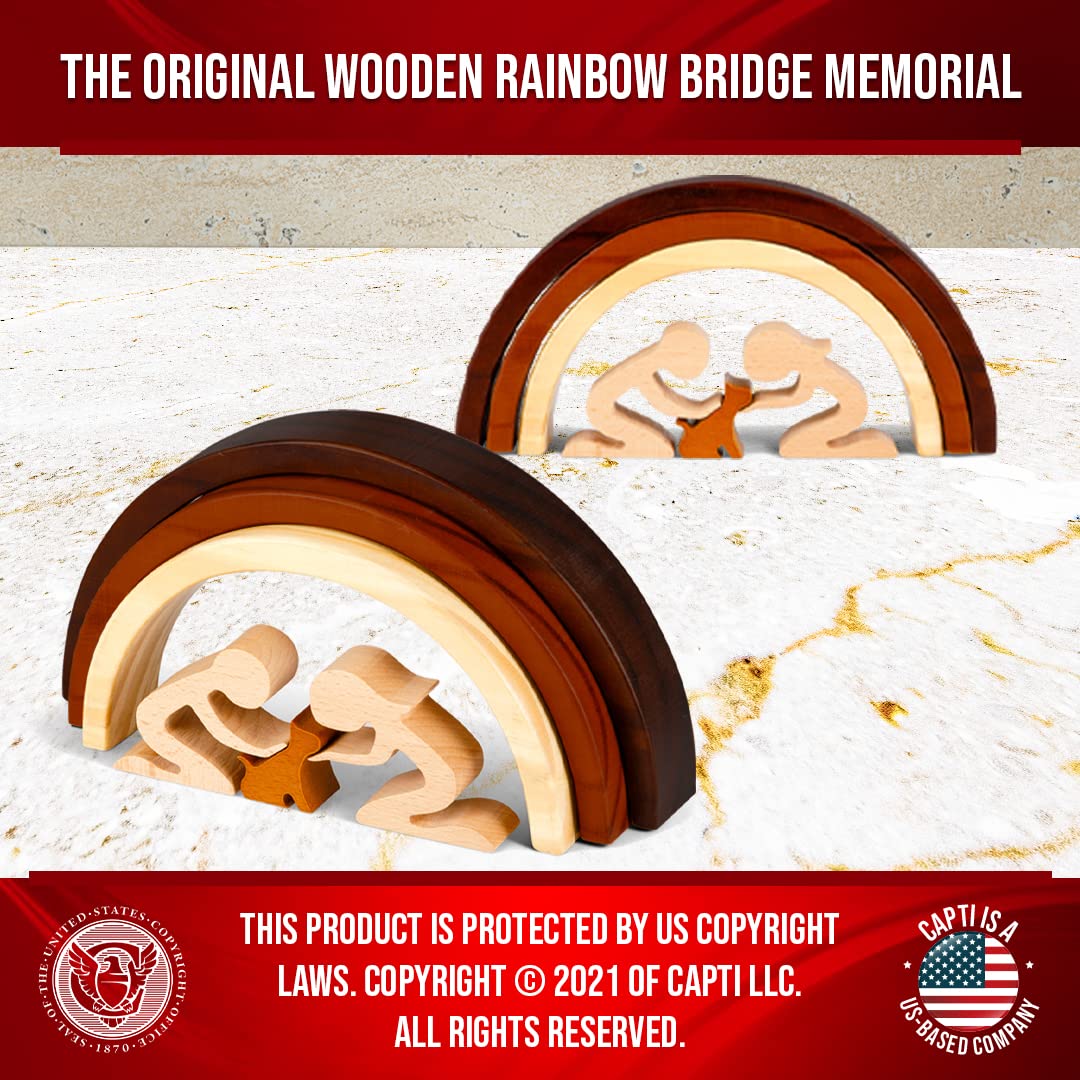 Capti Rainbow Bridge memorial as an unobtrusive centerpiece honors all cherished pets.