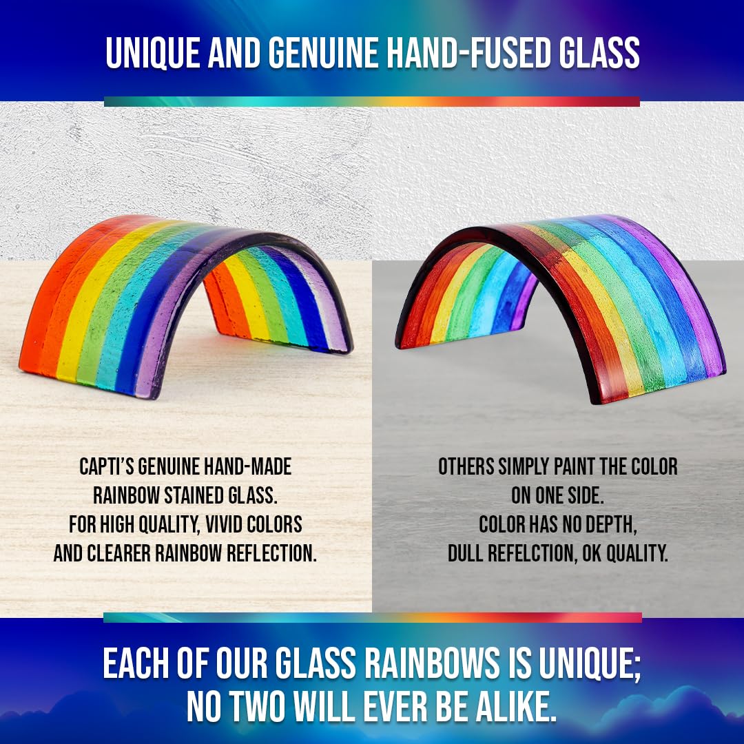 Capti Rainbow Bridge wall display glowing scene for comforting nighttime ambiance.