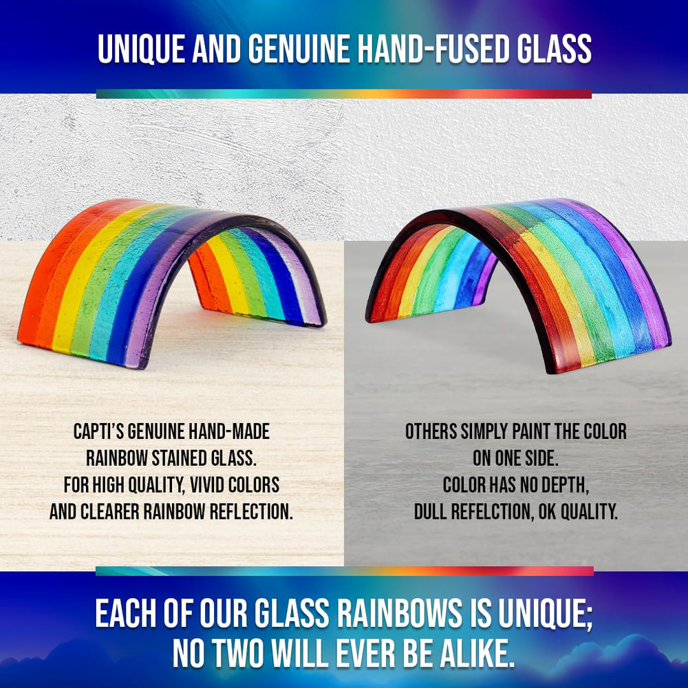 Capti Rainbow Bridge wall display glowing scene for comforting nighttime ambiance.