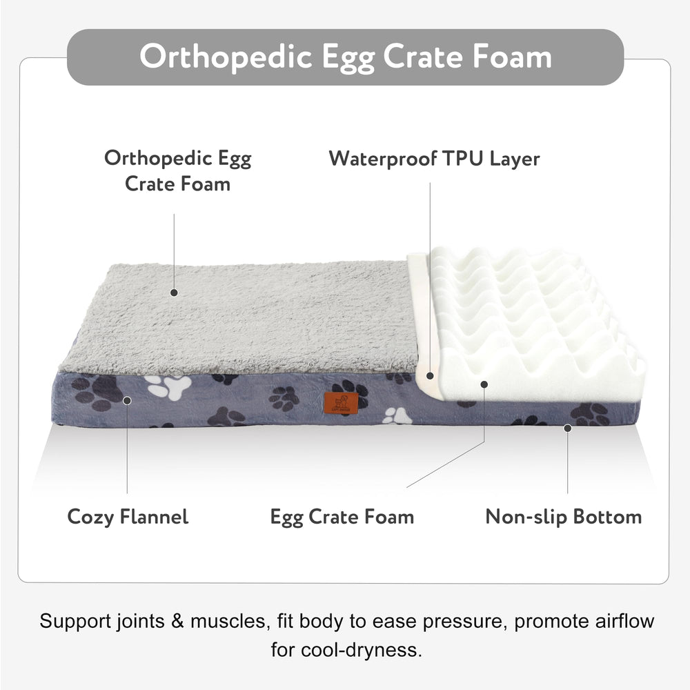 CAPT.SNOOZE orthopedic egg-crate foam-core emphasizes joint-friendly support