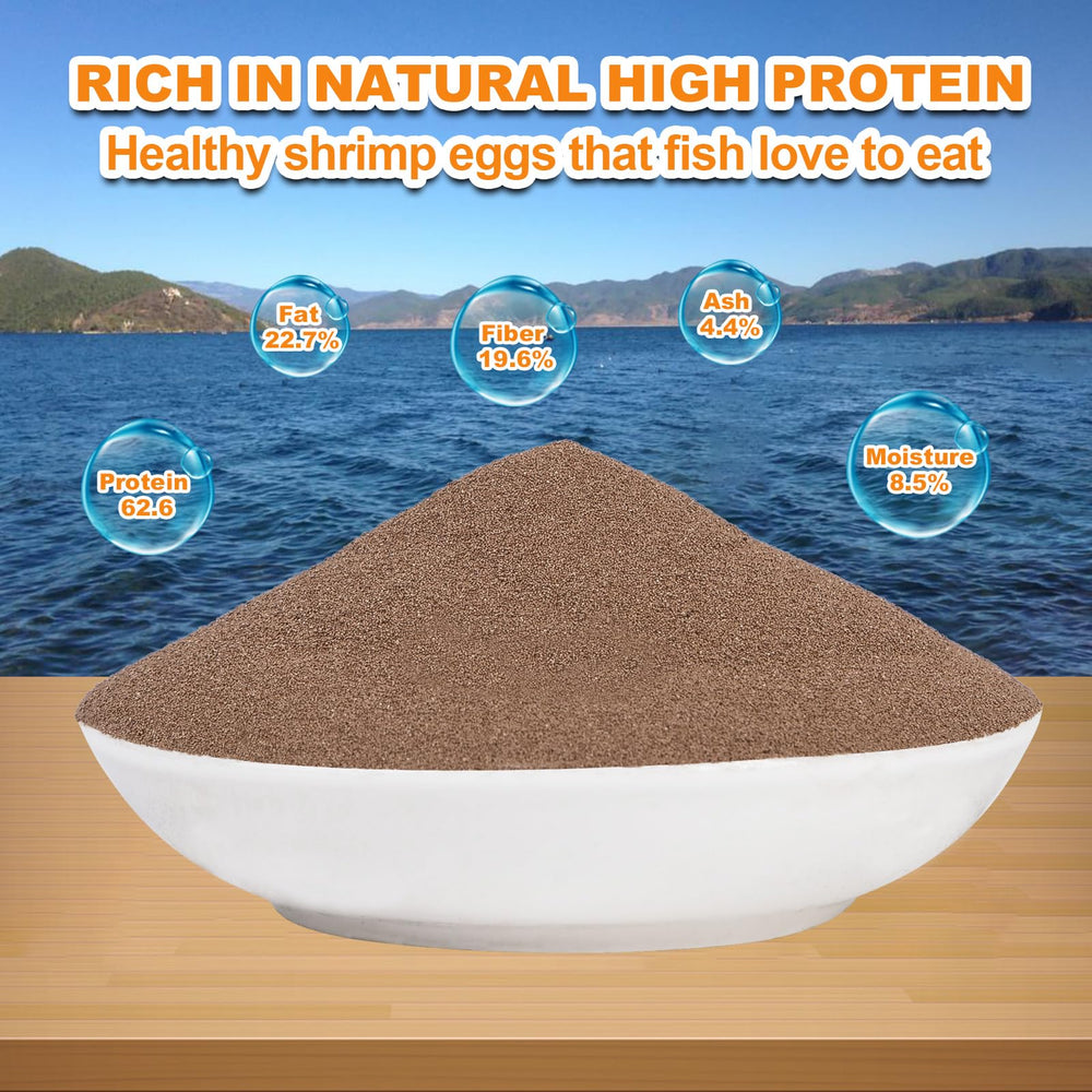 Capuca Brine Shrimp Eggs pouring from bottle for convenient use