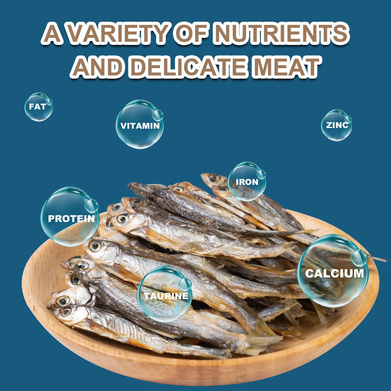 Capuca Dried River Fish turtle snacks showing protein-rich treat