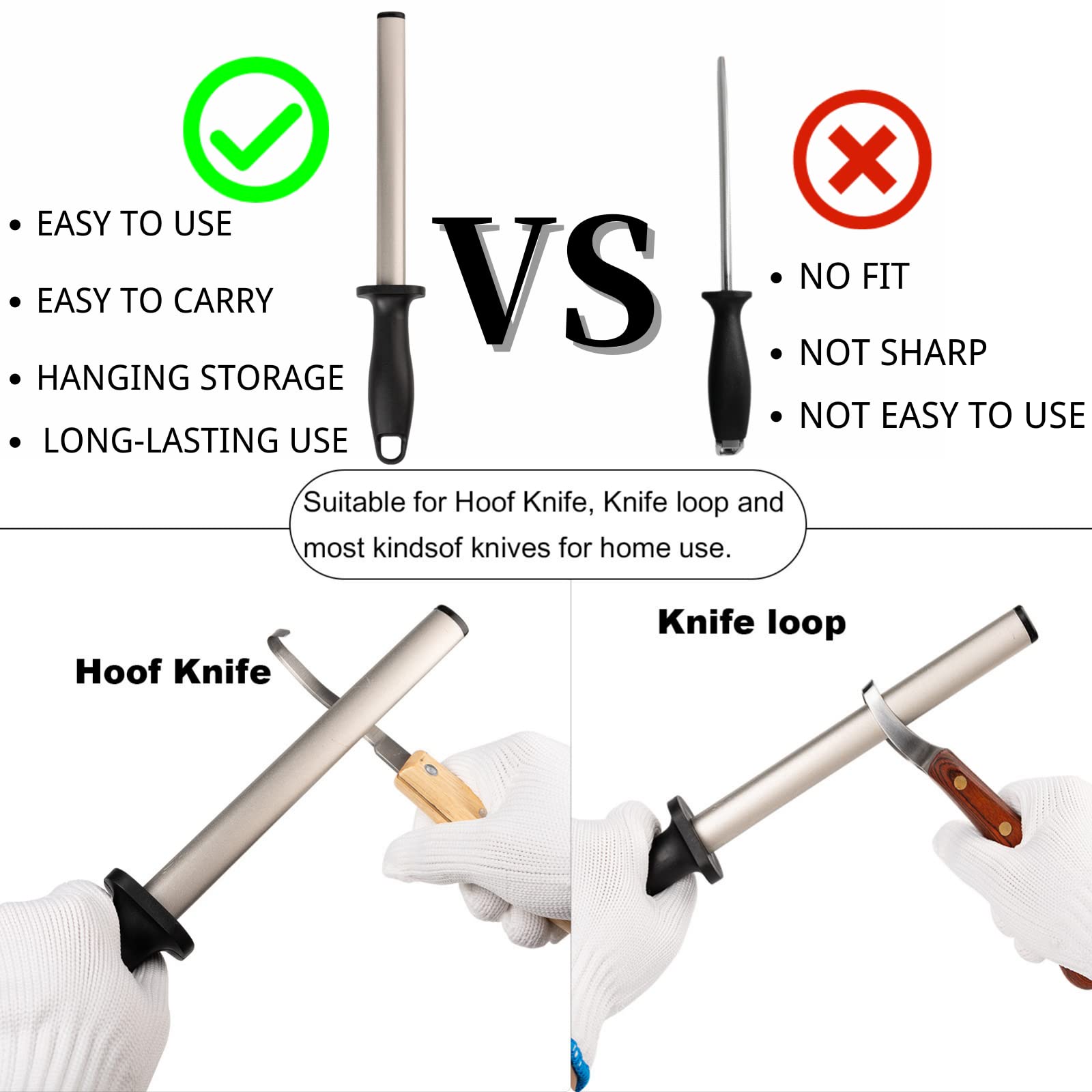 Capuca multi-type hoof knife image shows versatile tools for various livestock.