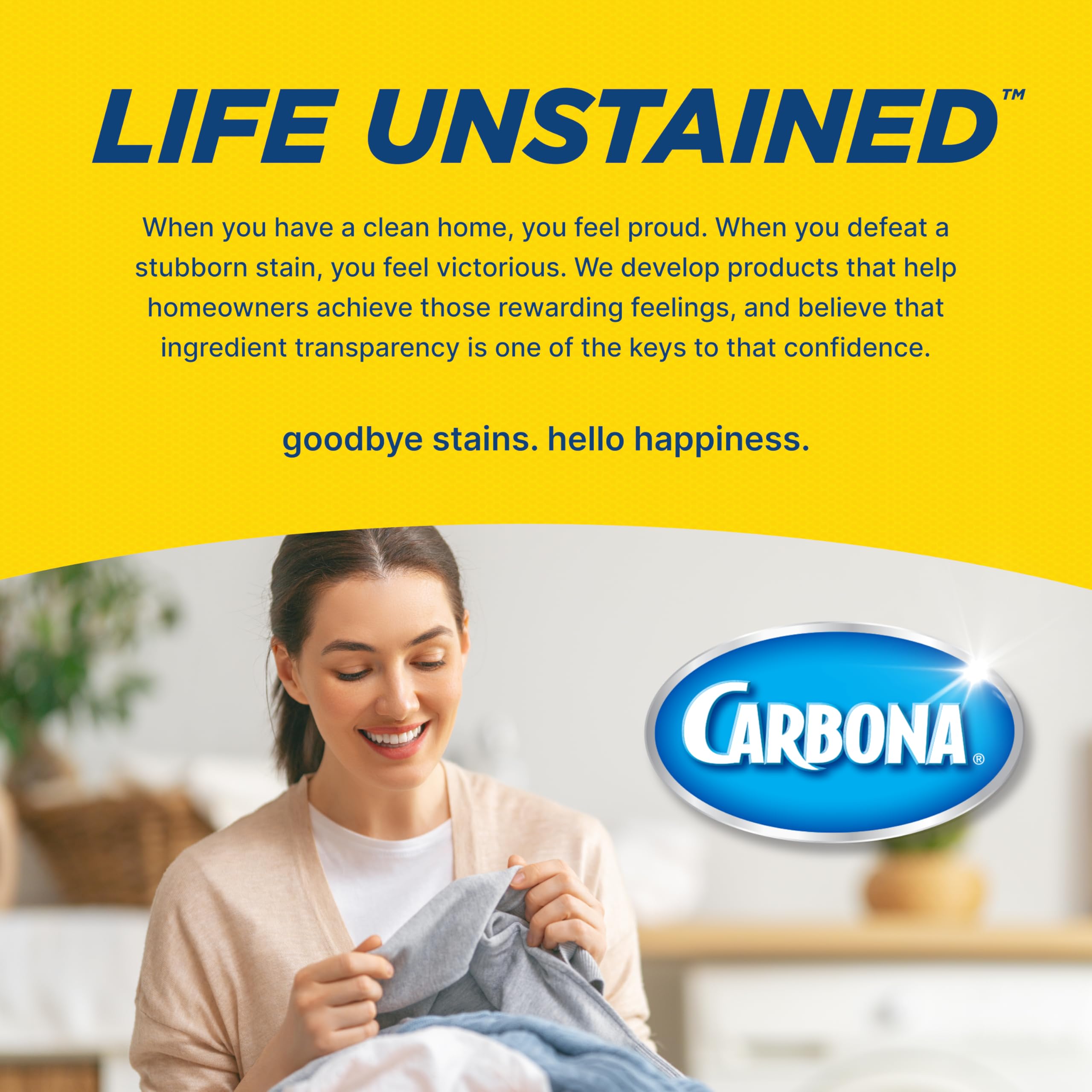Carbona Oxy-Powered Pet Stain Remover odor-freshening helps maintain a cleaner room.