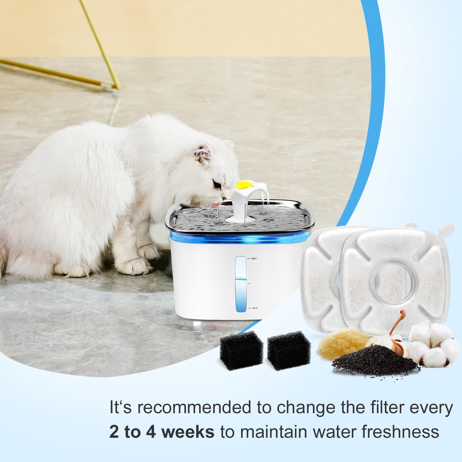 Carcent pre-filter sponges close-up show hair and debris capture protecting the pump.