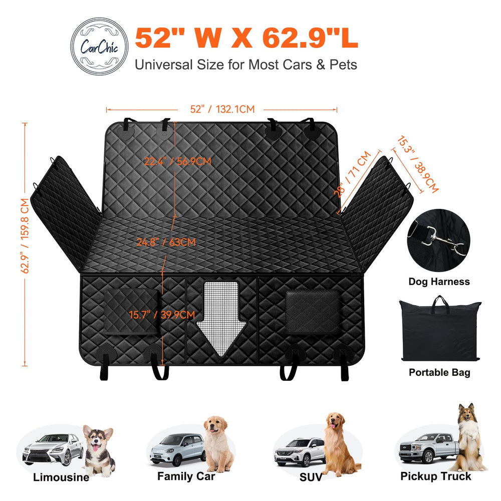 CarChic dog safety belt included for added restraint during calmer rides