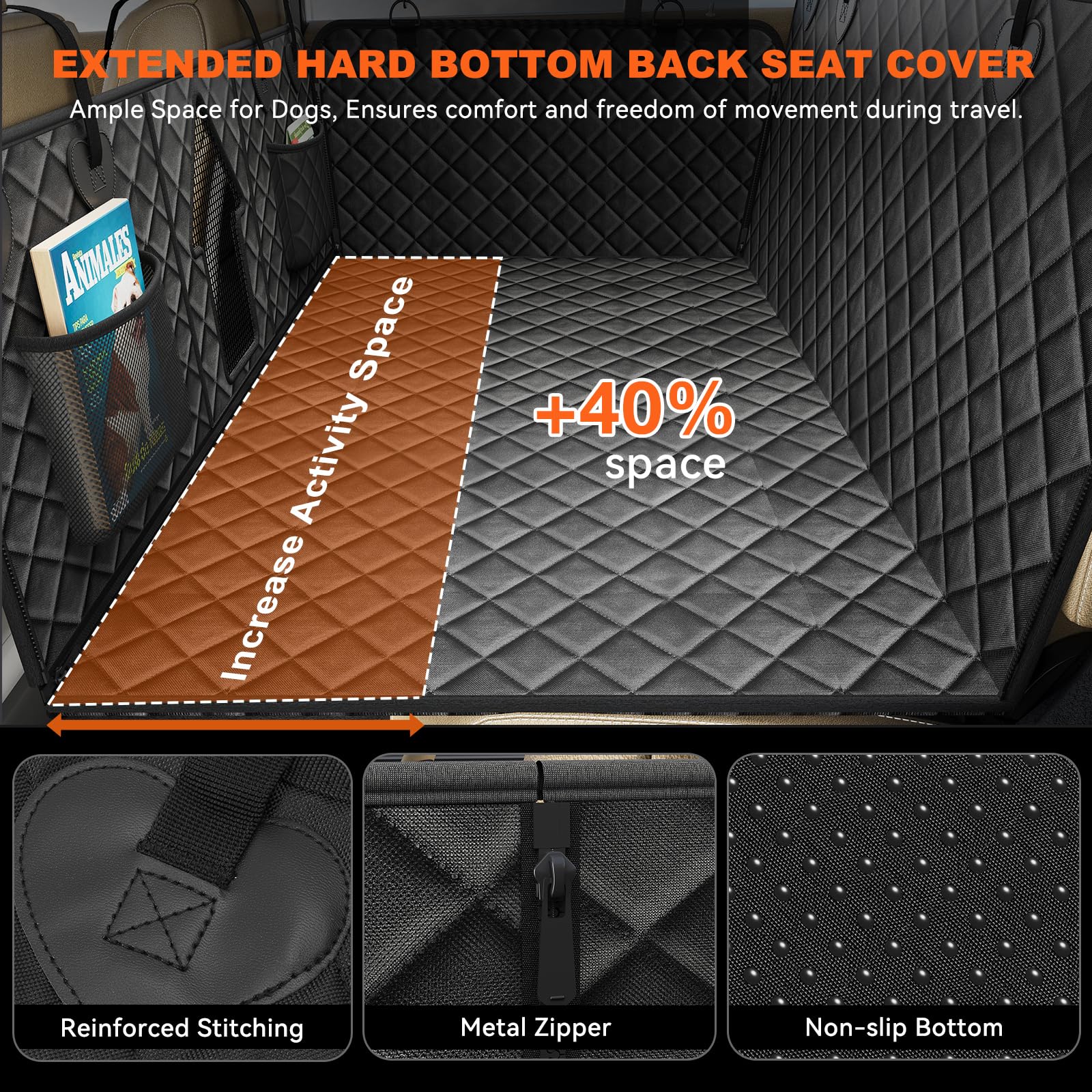 CarChic dog seat cover waterproof-non-slip protecting interior while keeping pets dry