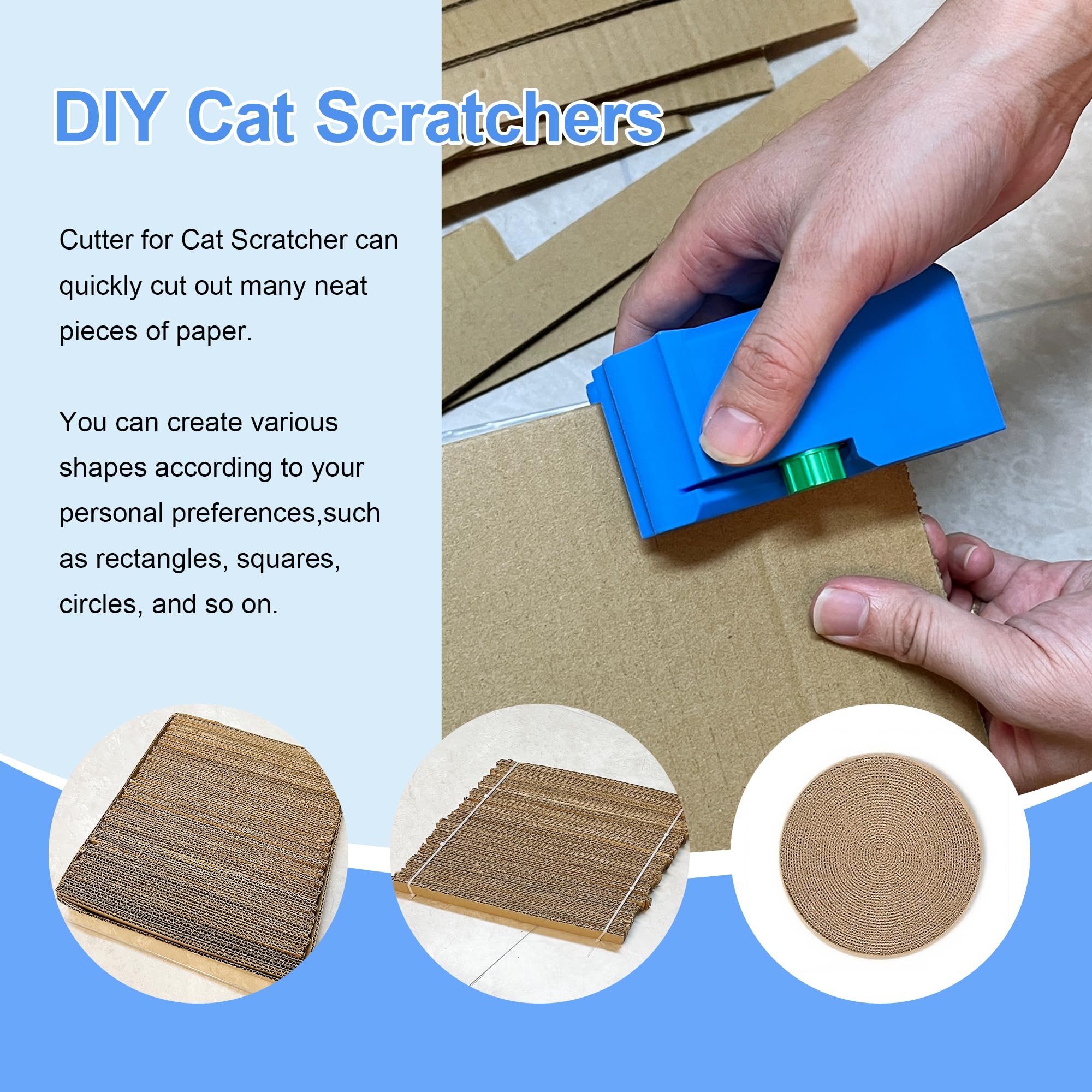 Cardboard Cutter for Cat Scratchers blade protectors improve safe storage