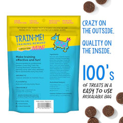 Cardinal Pet Care Train-Me treats close-up highlights meaty ingredients for motivating focus.
