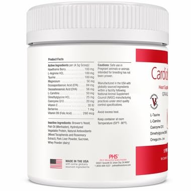 CARDIOMAX pork liver-flavored granules poured into bowl look inviting for daily use.