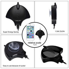 Carefree Fish 1.5W mini air pump with 3ft tube enabling flexible placement for bubbles