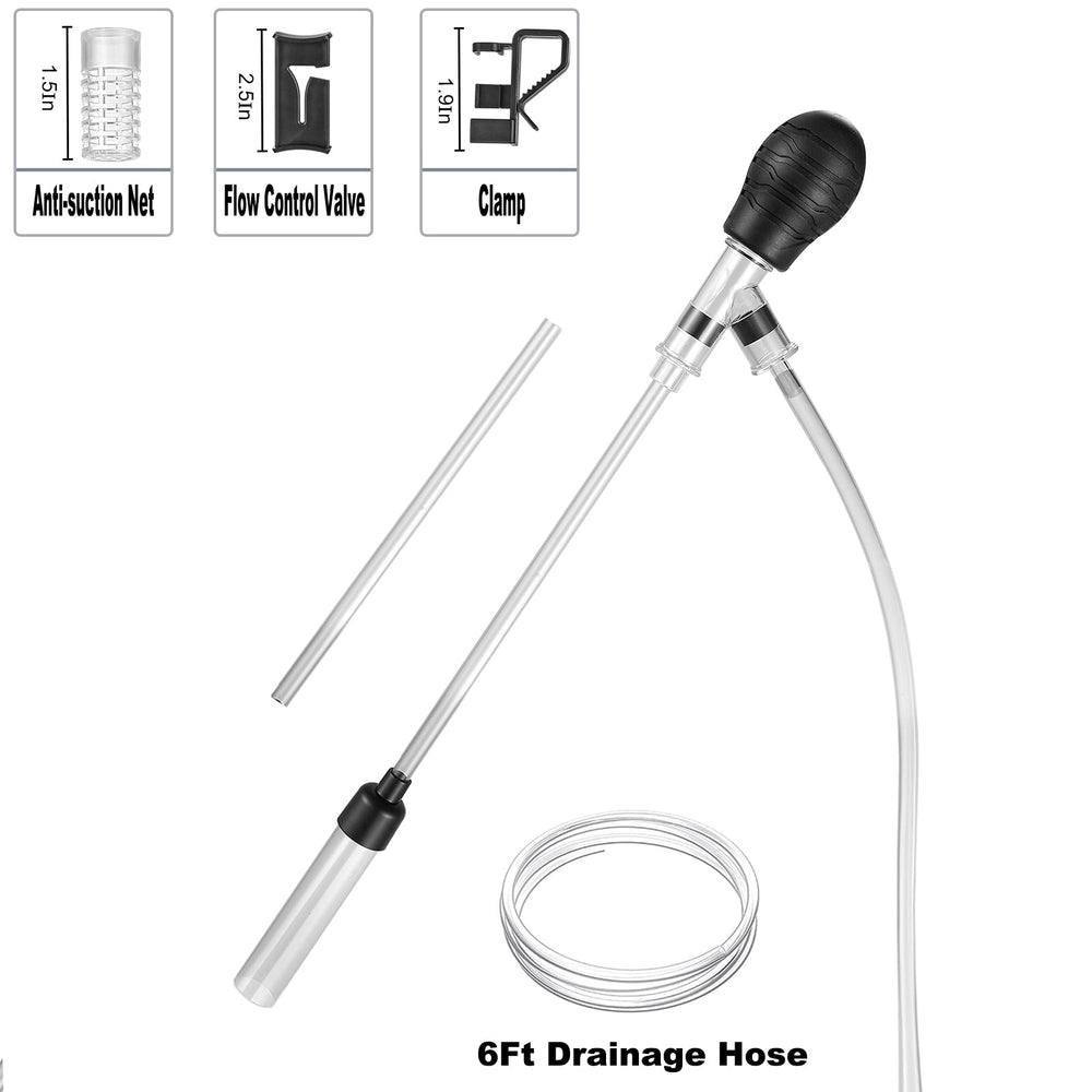 Carefree Fish 6ft hose setup offers flexible reach around the aquarium