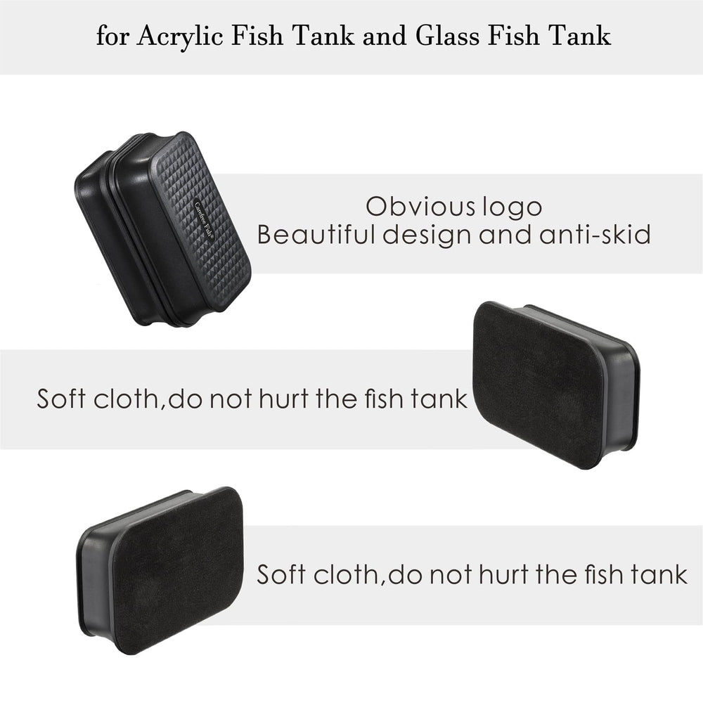 Carefree Fish magnet cleaner in action on a tank highlights efficient brush motion.