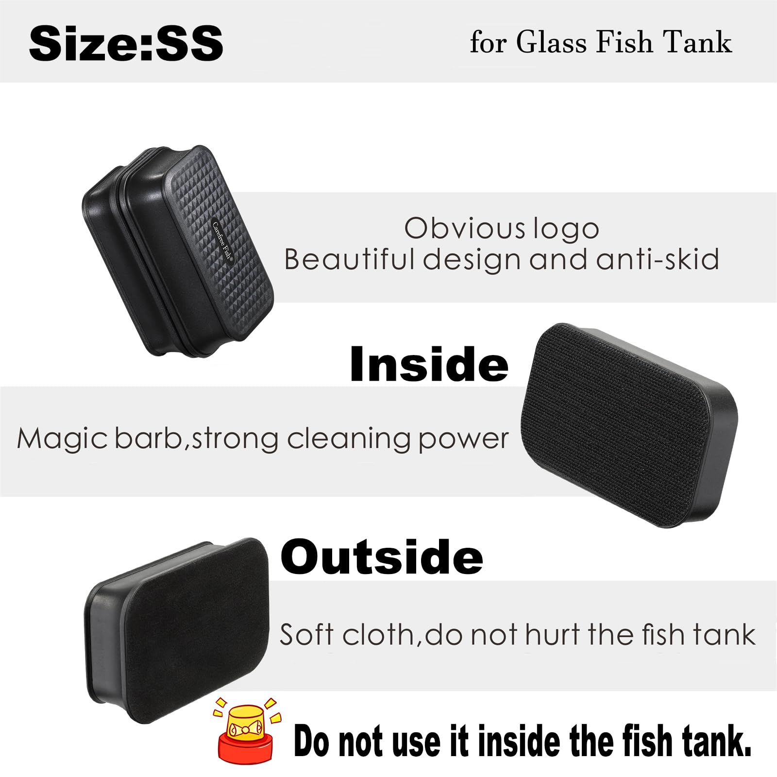 Carefree Fish cleaner highlights a coated handle for comfortable, precise cleaning