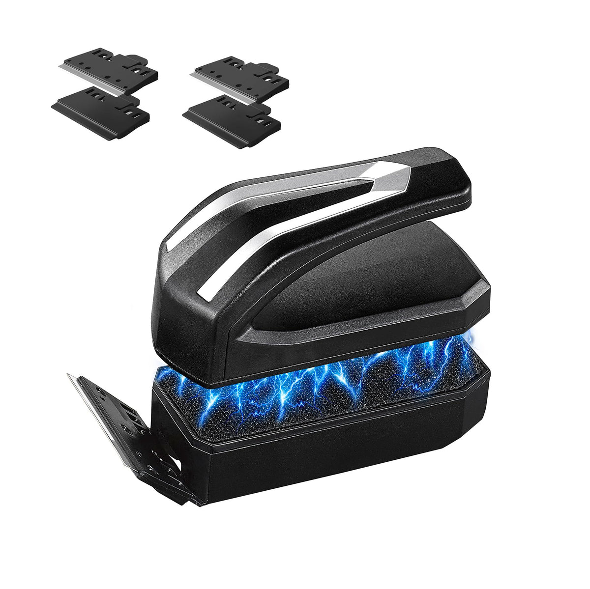 Carefree Fish magnetic cleaner outer brush enables precise glass cleaning with hands-free convenience.