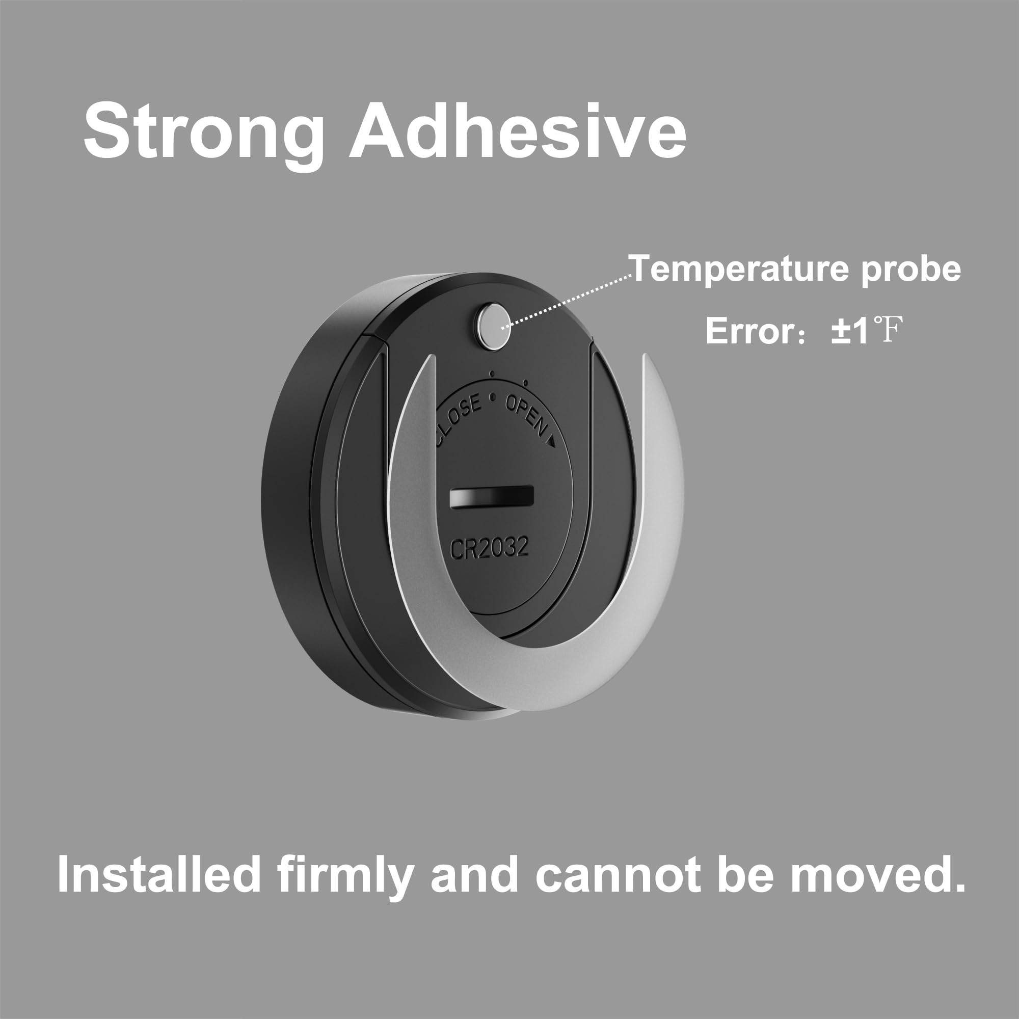 Carefree Fish temperature readout stabilizes after five minutes for reliable monitoring.