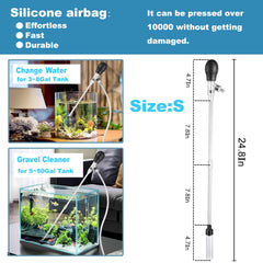 Carefree Fish silicone siphon ball enabling quick priming and strong suction