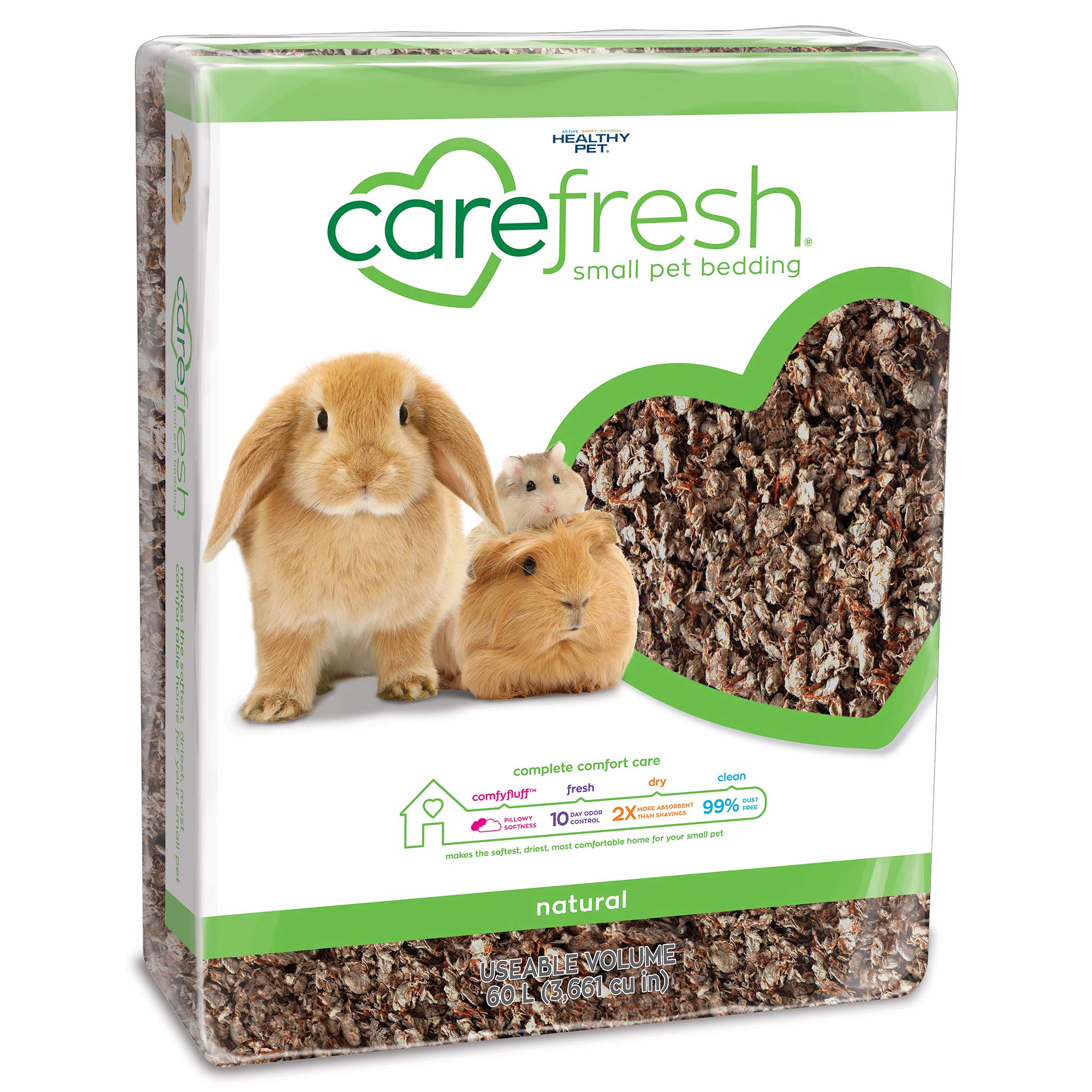 Carefresh 99% dust-free bedding closeup, showing soft, pet-friendly texture.