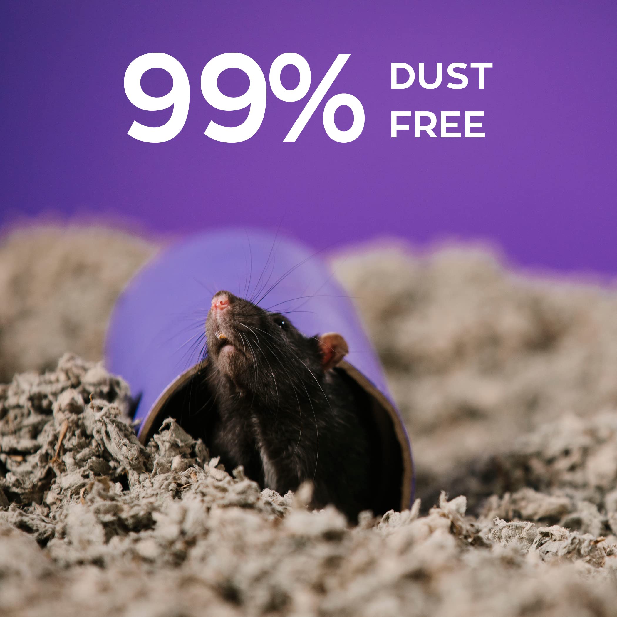 Carefresh natural paper fiber bedding highlights sustainable sourcing.