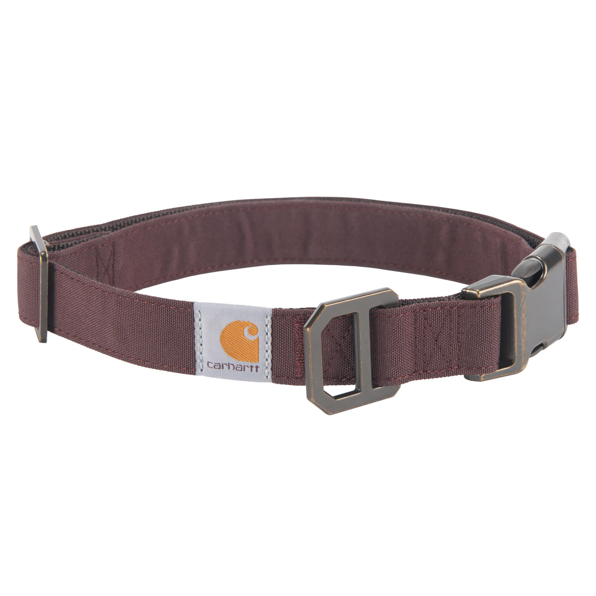 Carhartt Nylon Duck Dog Collar buckle closeup highlighting durable hardware for daily wear.