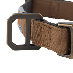 Carhartt Nylon Duck Collar buckle detail demonstrates easy on-off durability for daily walks.