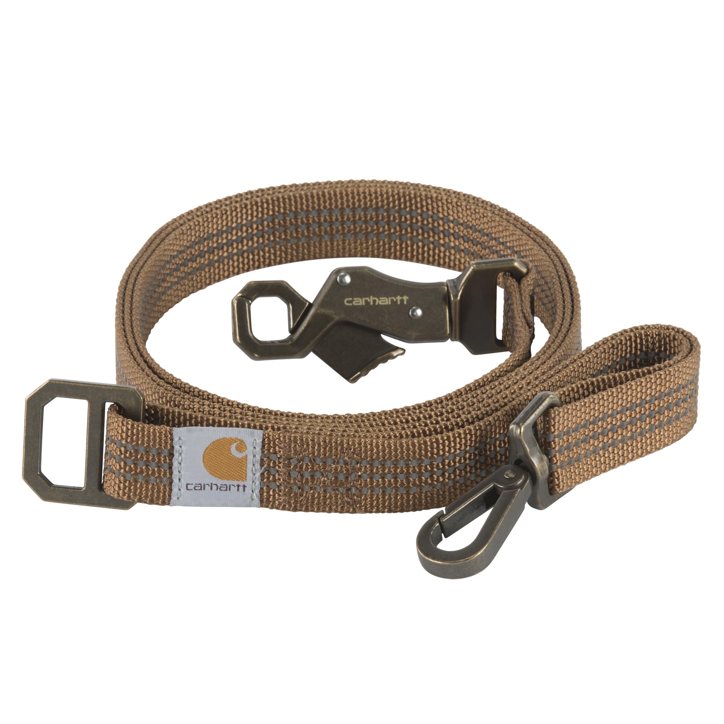 Carhartt Pet Leash close-up shows strong nylon webbing and durable stitching for everyday walks.
