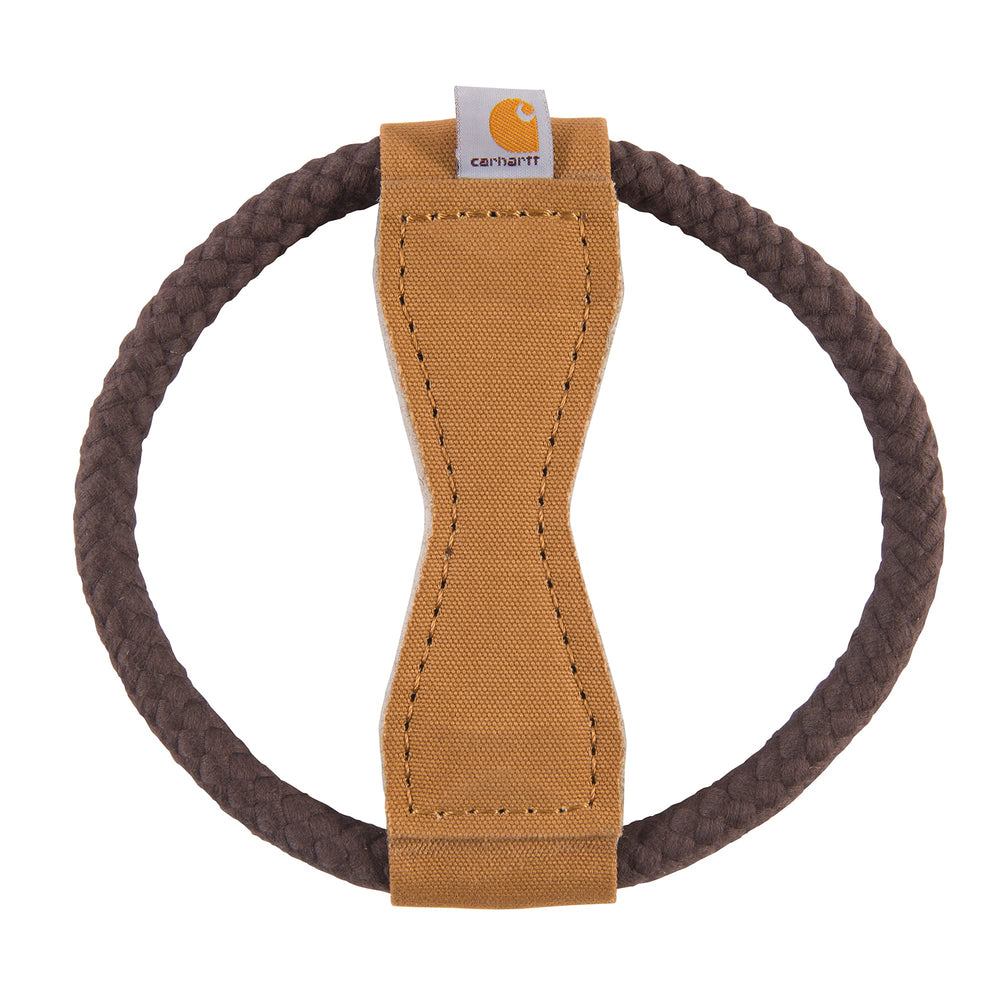 Carhartt Wheel Dog Pull in action promotes interactive tug and fetch sessions.