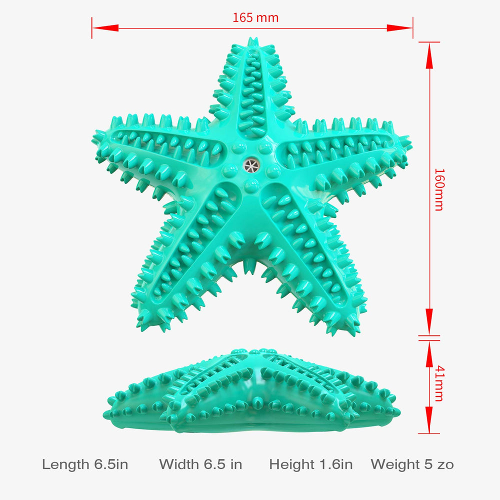 Carllg Starfish dog toy squeaker top detail for engaging play