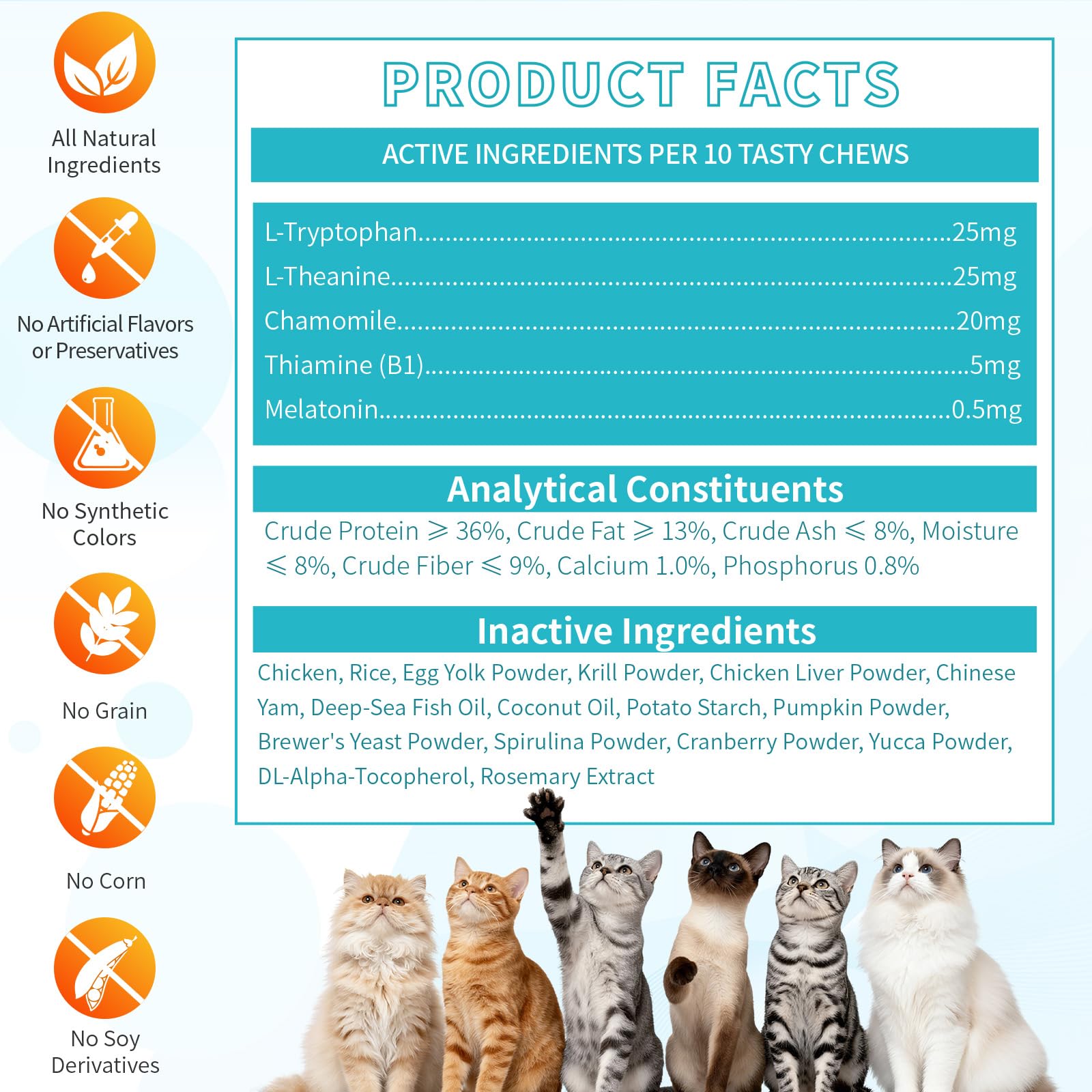 Carmelie cat calming treats jar close-up suggests daily calming support at home
