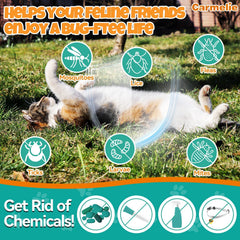 Carmelie drops mixed with cat food for hassle-free administration.