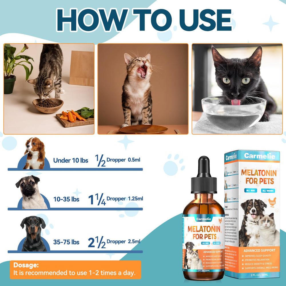 Carmelie melatonin for pets mixing with food during mealtime