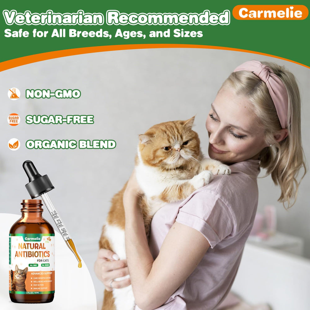 Carmelie natural antibiotics for cats bacon flavor highlights tasty administration.
