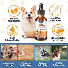 Carmelie yeast relief drops for dogs dropper—simple application supports ear and skin comfort