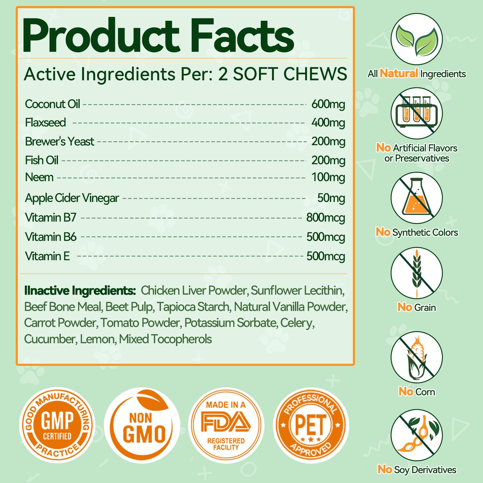 Carmelie packaging shows 200 chews for extended protection.