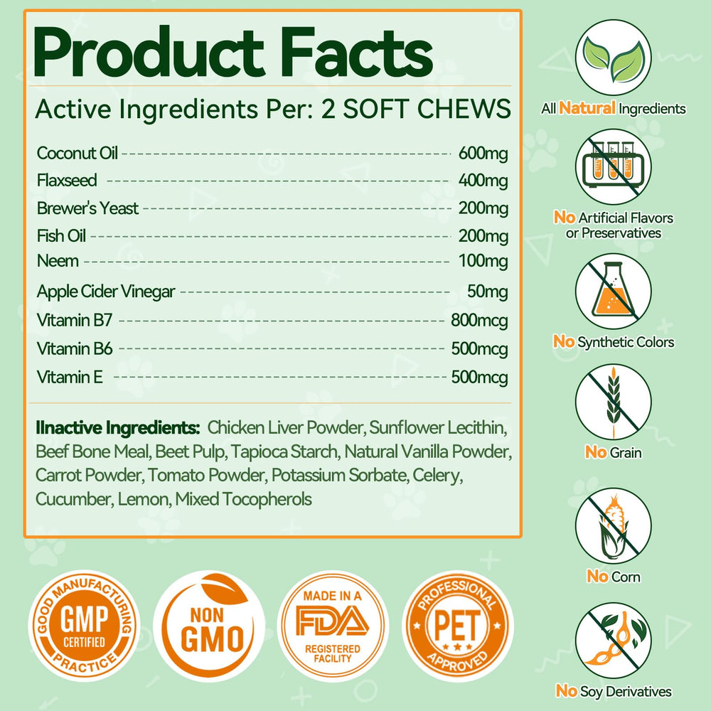Carmelie packaging shows 200 chews for extended protection.