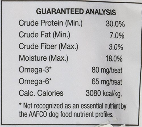 Carolina Prime Pet salmon jerky texture closeup highlights chewy bite for rewards.