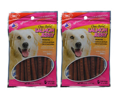 Carolina Prime Salmon Jerky 2-pack bags show omega-rich treats for a healthy coat.