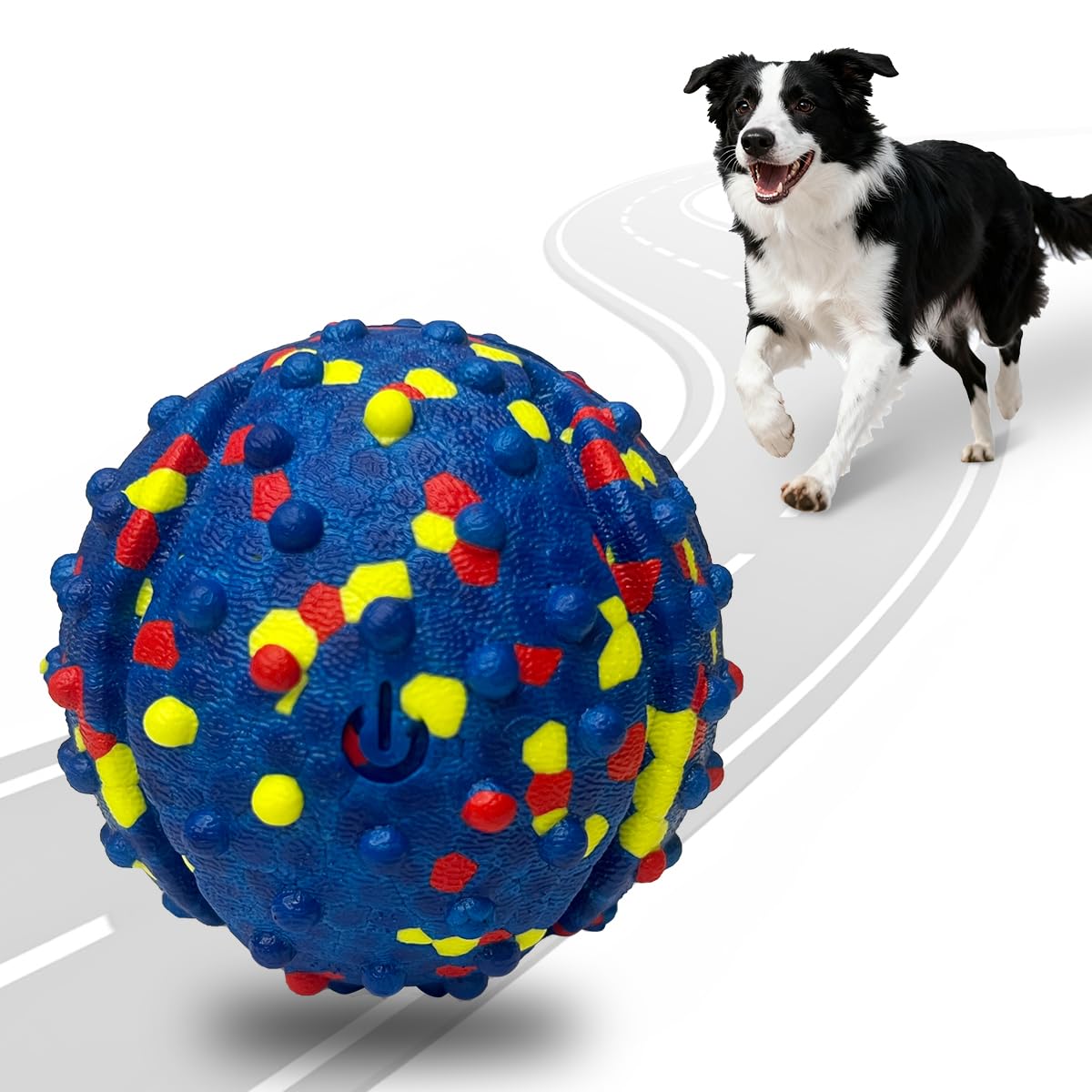 CAROZEN rechargeable interactive dog ball—extended indoor playtime with auto motion.