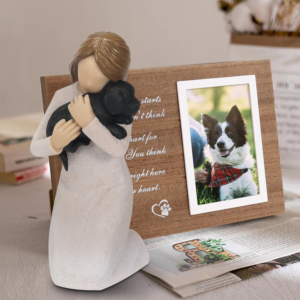 Carracci dog memorial display-shelf view demonstrates elegant decor fit for any room.
