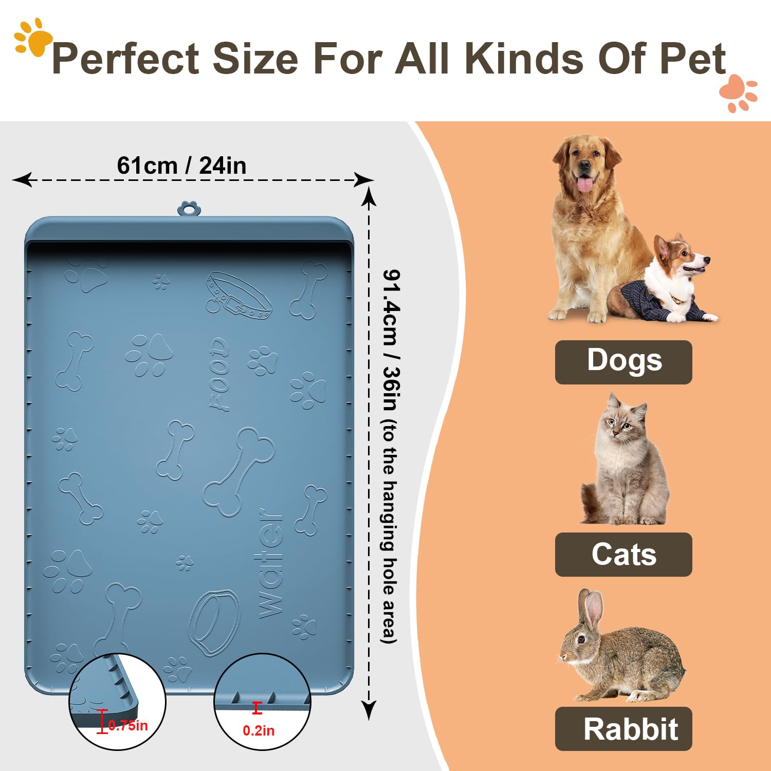 Carry360 dishwasher-safe dog mat cleans quickly after feeding