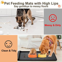 Carry360 dog mat pocket design makes cleanup easy by collecting crumbs.