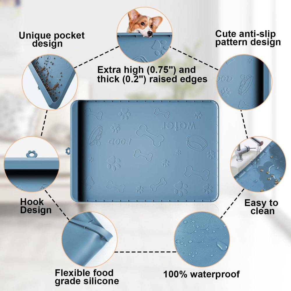 Carry360 large 36x24 dog mat fitting multiple bowls