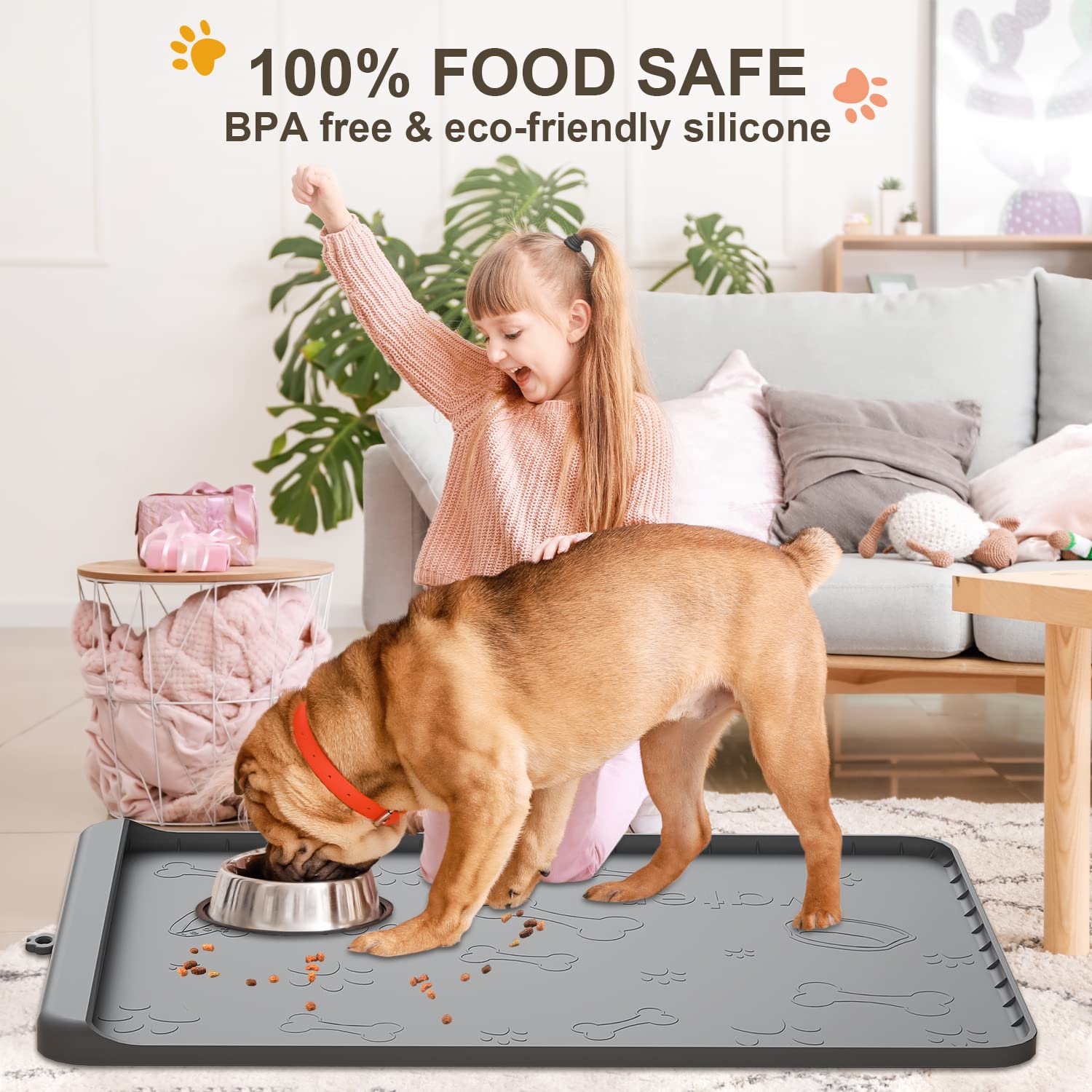 Carry360 multi-pet friendly gray mat supports households with several pets